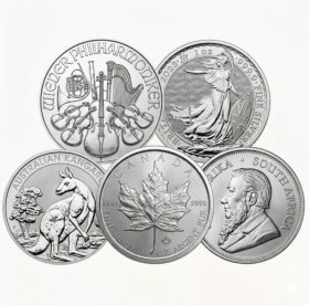 PROMOCJA! Srebro MIX - losowe monety z kanonu - tuba 20szt. 