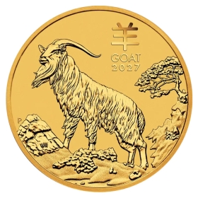 Australijski Złoty Lunar - Rok kozy 2027, 1/2 Uncji Złota - Wysyłka 24H